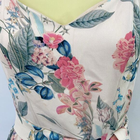 Parker Dress Mini Floral Ruffle Hem Sz 4 NWOT - Picture 6 of 8